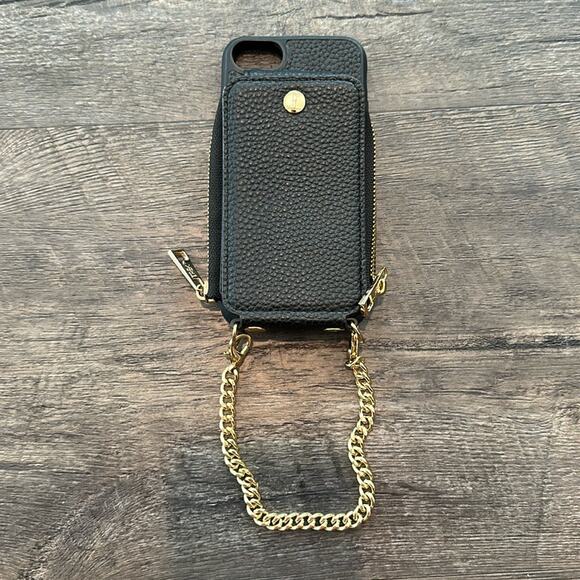 TREK All-In-One Black Vegan Leather Crossbody Phone Case/Wallet iPhone 6/7/8 - Picture 5 of 8